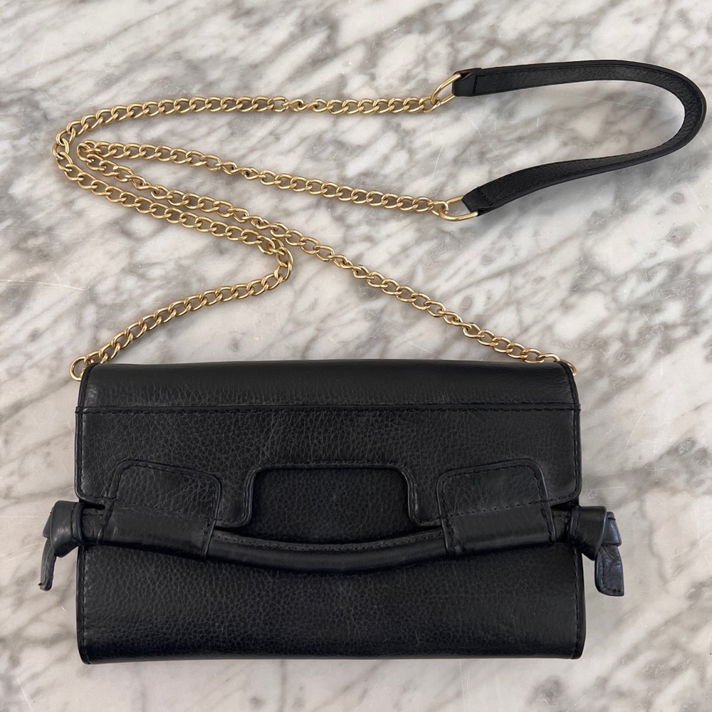 Foley & Carinna | Black Leather Purse | Crossbody or Clutch